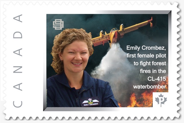 You are currently viewing Emily Crombez was recognized Friday afternoon with a commemorative stamp from the East Canada Section of the Ninety-Nines, an international women’s aviation organization.