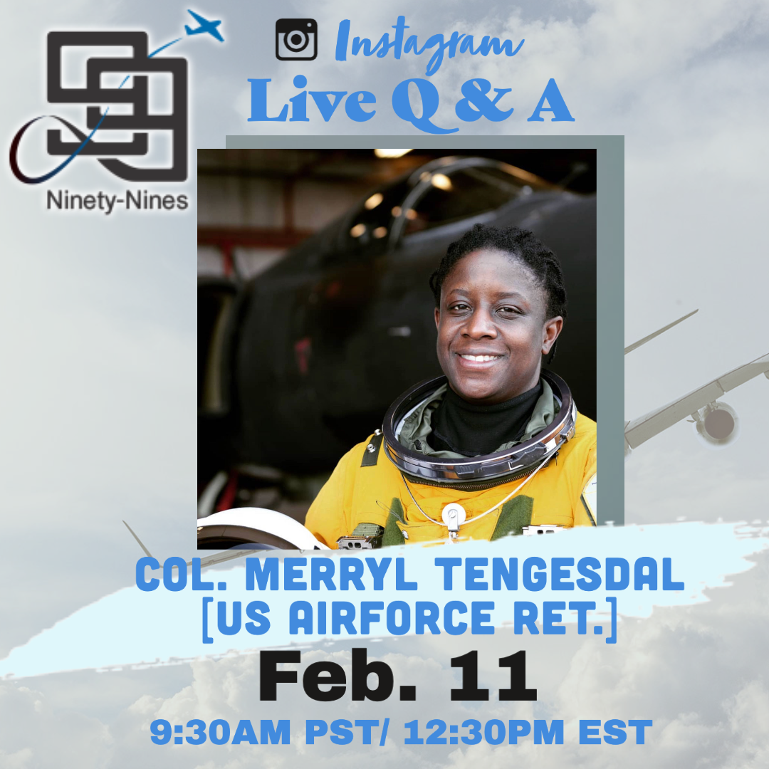 Read more about the article 99s Live Q&A with U-2 spy plane pilot,  Col. Merryl Tengesdal, USAF Ret.